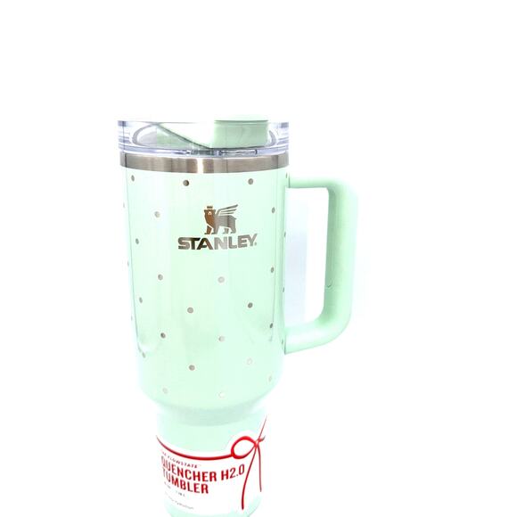 LIMITED Stanley Target 40 oz Quencher Flowstate Peppermint Polka Dot 2025 Mint - Picture 1 of 4